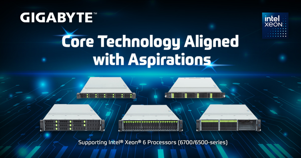 GIGABYTE Unveils High-Octane Servers with Intel Xeon 6700/6500-Series Processors